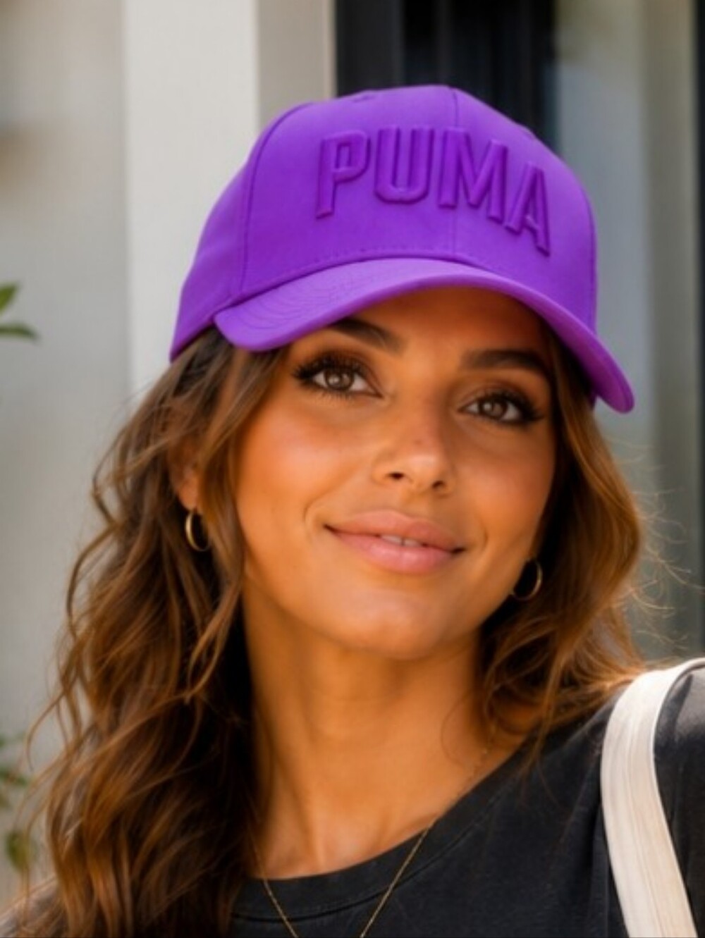 PUMA Purple 3D Logo Baseball Cap Adjustable Sporty Athleisure Hat One Size OS